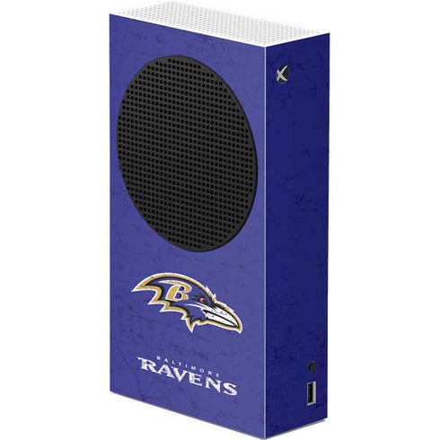 NFL Baltimore Ravens Distressed Xbox Series S Console Skin